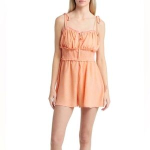 NWT Smocked Tie Shoulder Romper